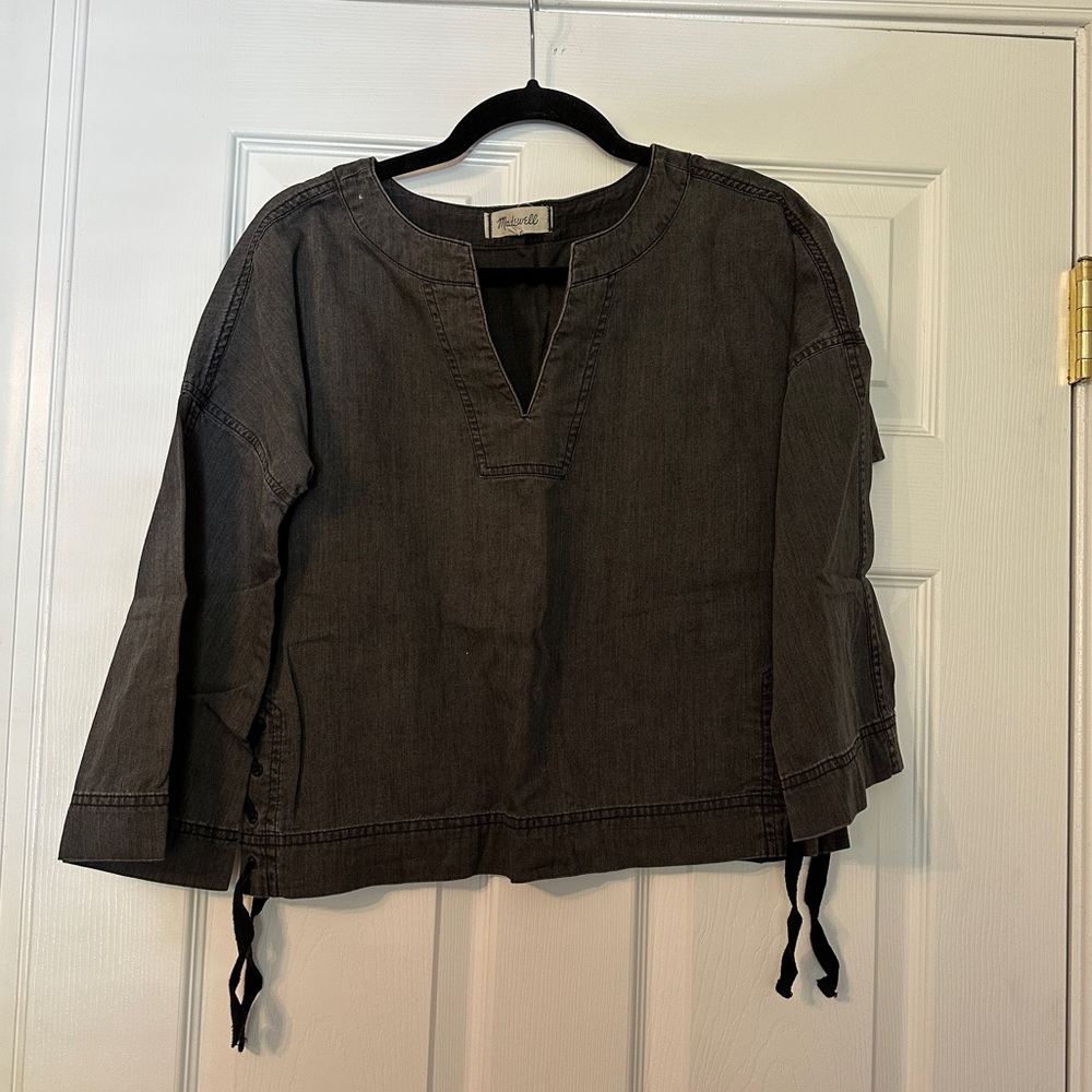 Madewell black blouse